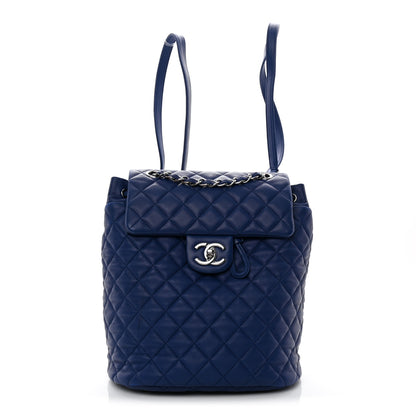 Chanel Lambskin Quilted Small Urban Spirit Backpack Blue 1 of 10