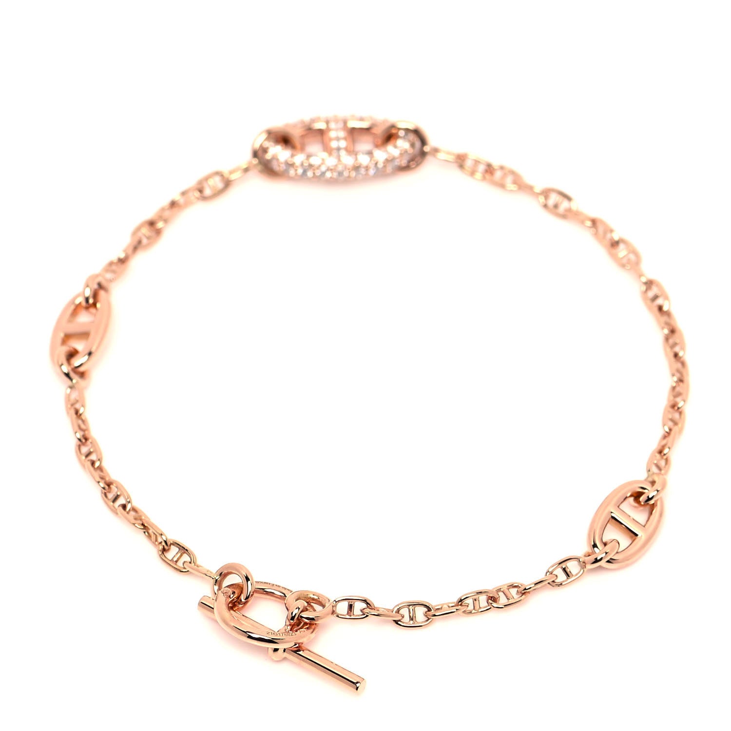 Hermes 18K Rose Gold Diamond PM Farandole Bracelet ST 3 of 6