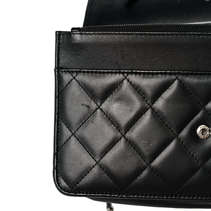 Chanel Calfskin Quilted Cambon Wallet On Chain WOC Black 14 of 15