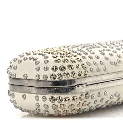 Alexander McQueen Nappa Studded Twin Skull Box Clutch Ivory 9 of 14