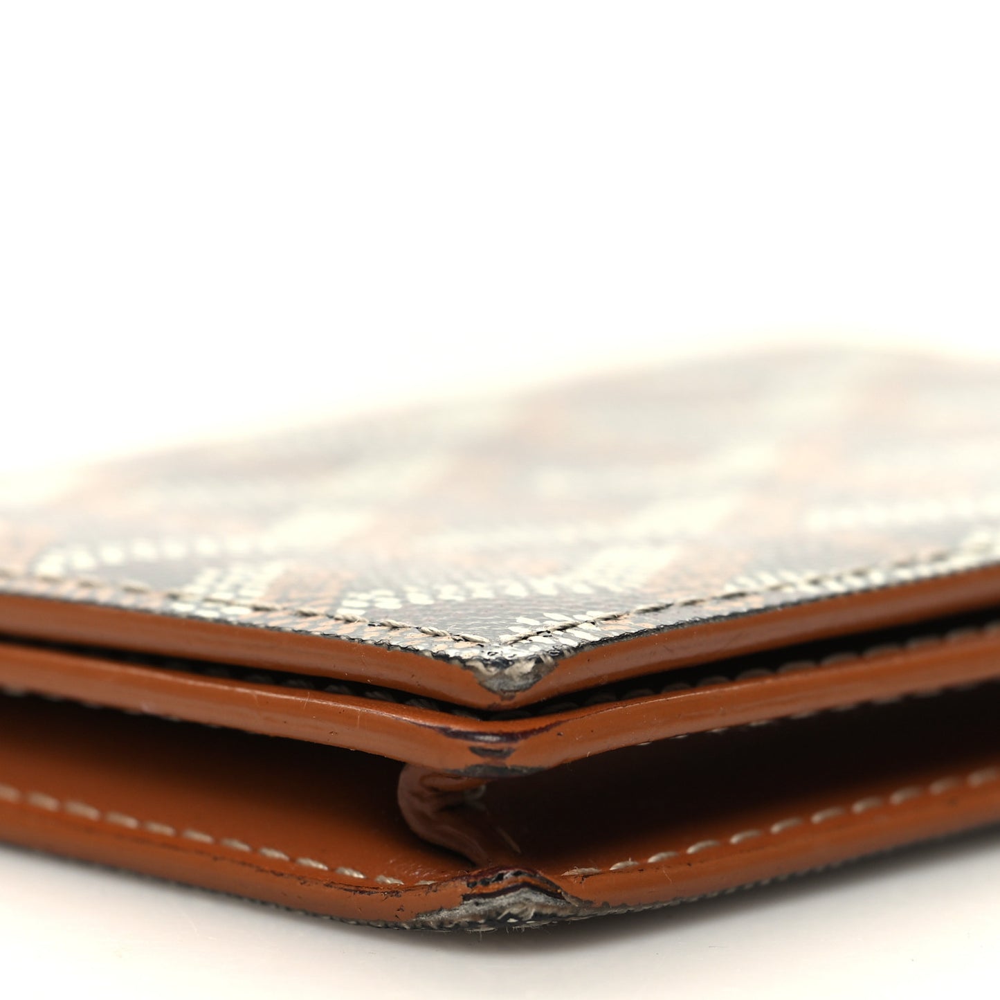 Goyardine Business Card Holder Black Gold