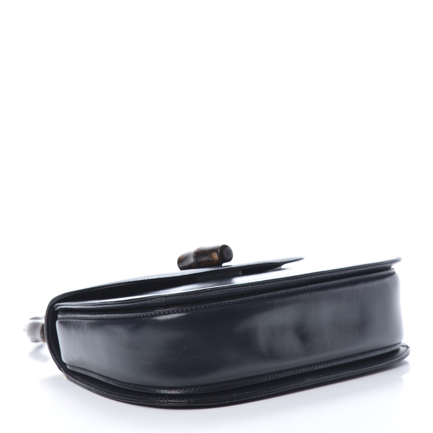 Calfskin Bamboo Top Handle Bag Navy