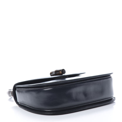Gucci Calfskin Bamboo Top Handle Bag Navy 4 of 16