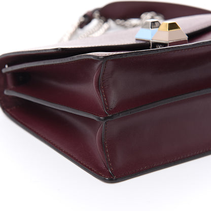 Fendi Vitello Liberty Studded Small Kan I Shoulder Bag Bordeaux Multicolor 8 of 9