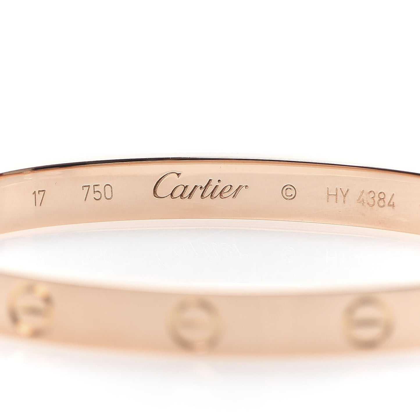 18K Pink Gold LOVE Bracelet 17