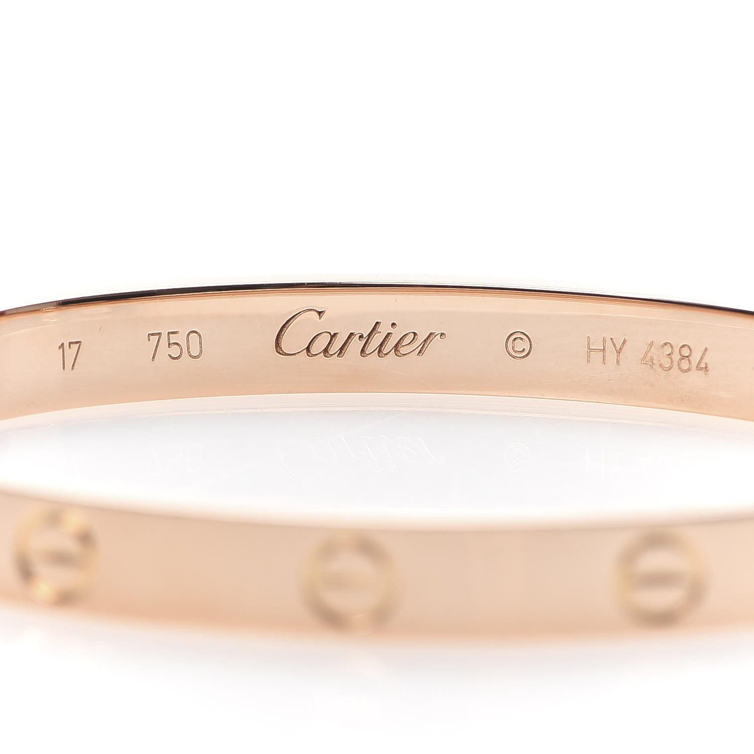 Cartier 18K Pink Gold LOVE Bracelet 17 5 of 7