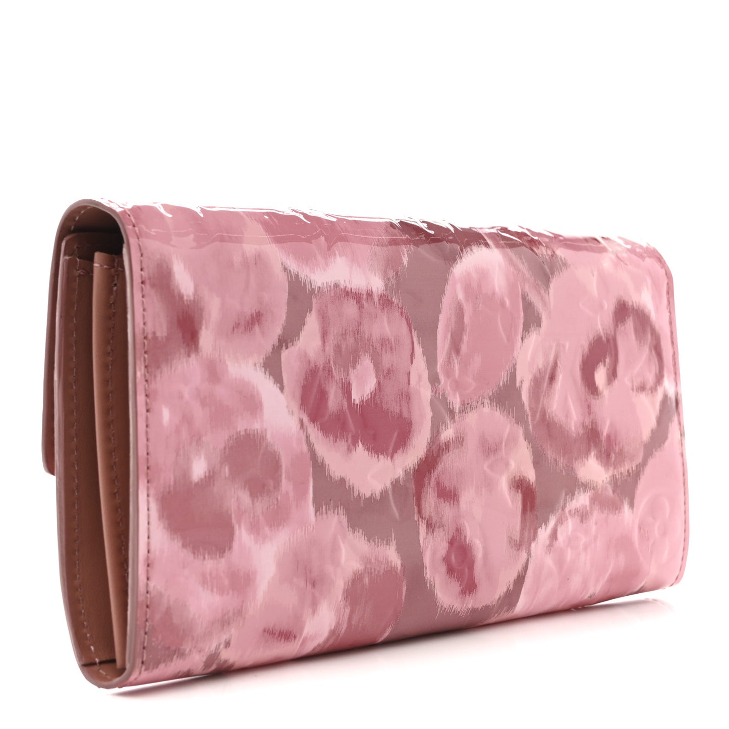 Vernis Ikat Sarah Wallet Rose Velours
