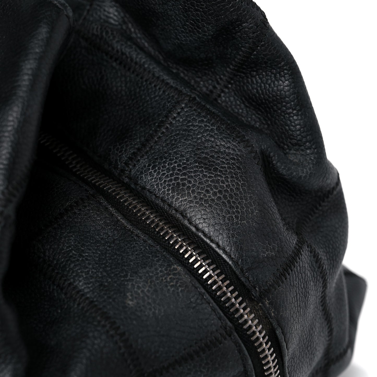 Caviar Square Stitched Tote Black
