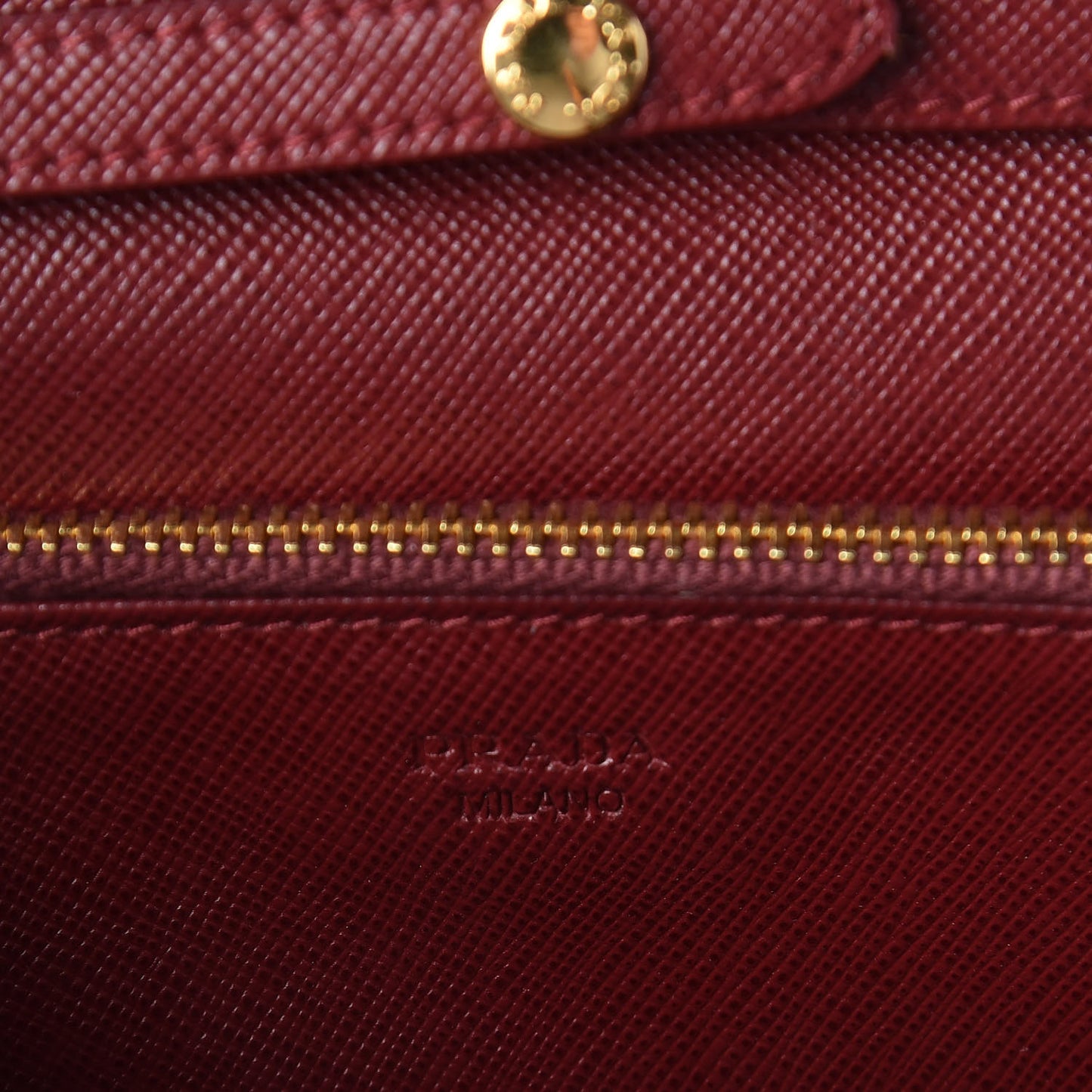 Saffiano Metal Flap Wallet with Strap Cherry