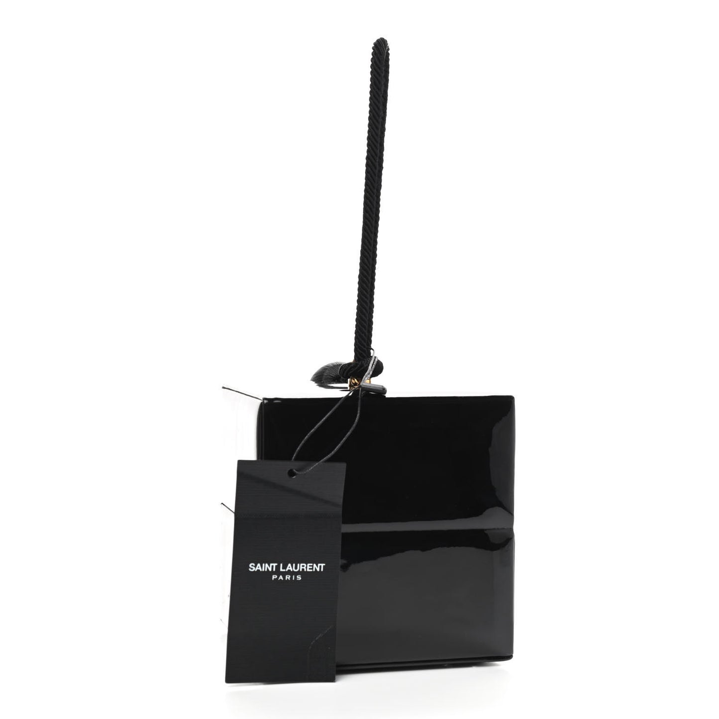 Patent Jerry Cube Box Clutch Black