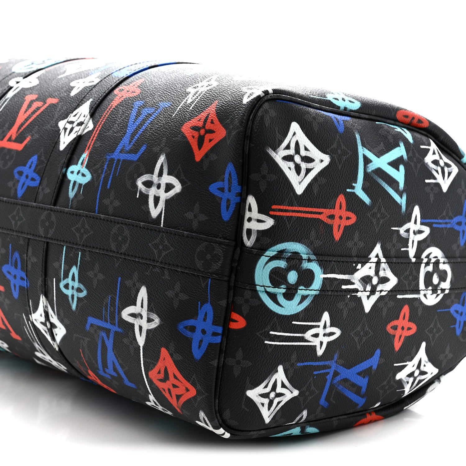 Louis Vuitton Monogram Eclipse LV Graffiti Keepall Bandouliere 50 Multicolor 8 of 9