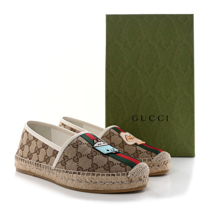 Gucci X PIKARAR GG Supreme Monogram Espadrilles 39 Beige Ebony White 9 of 9
