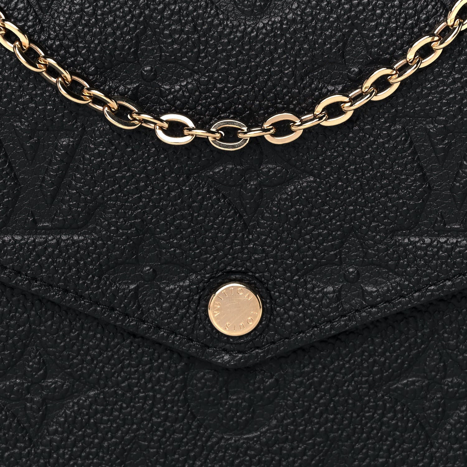 Louis Vuitton Empreinte Pochette Felicie Chain Wallet Black 7 of 12