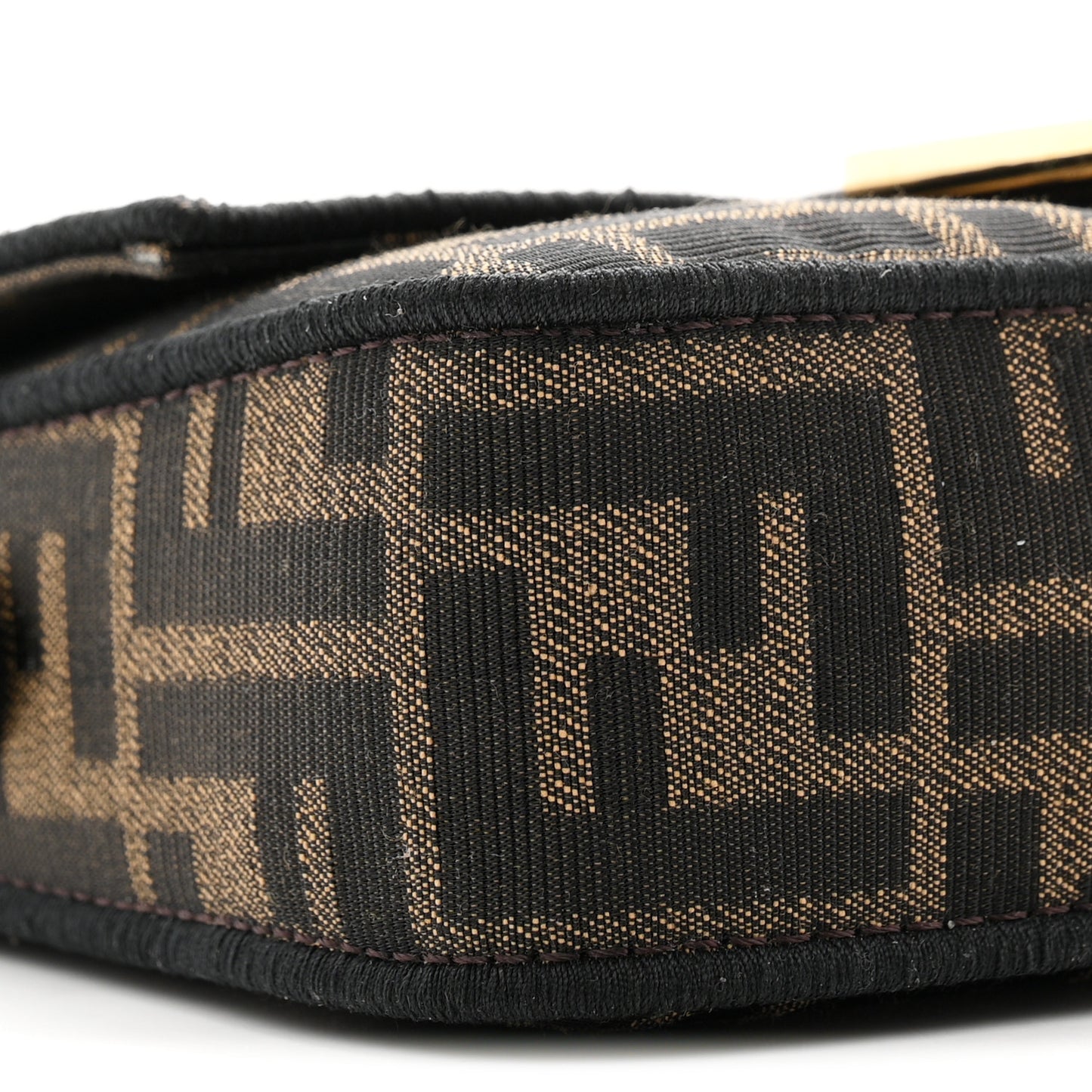 Fabric Jacquard FF 1974 Mini Baguette Tobacco Moro Black
