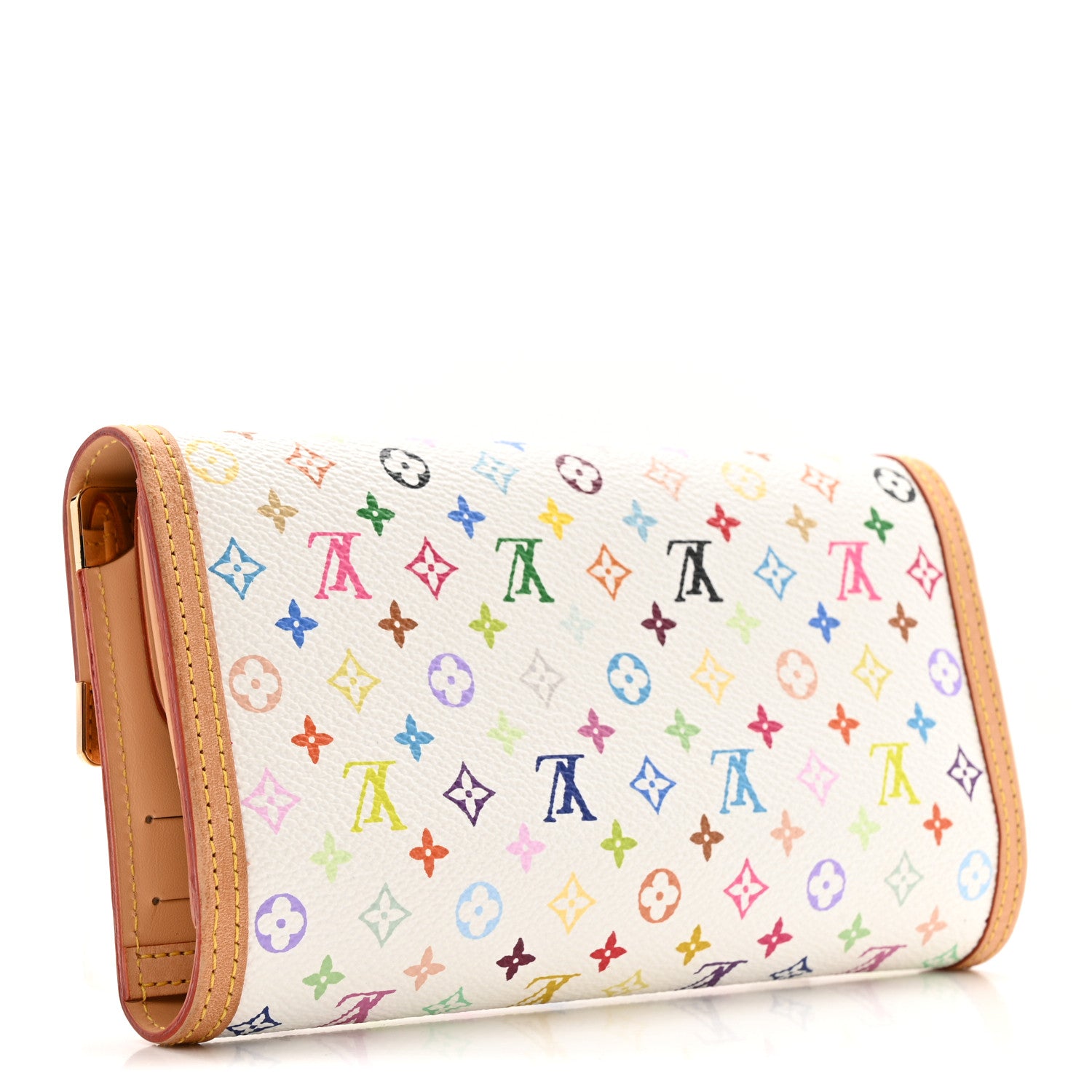 Louis Vuitton Monogram Multicolor Porte Tresor International Wallet White 3 of 10