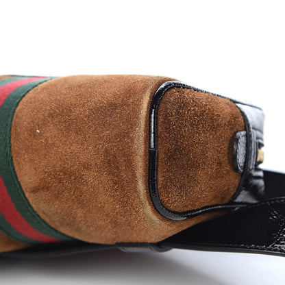 Gucci Suede Small Ophidia Belt Bag 85 34 Brown 9 of 10