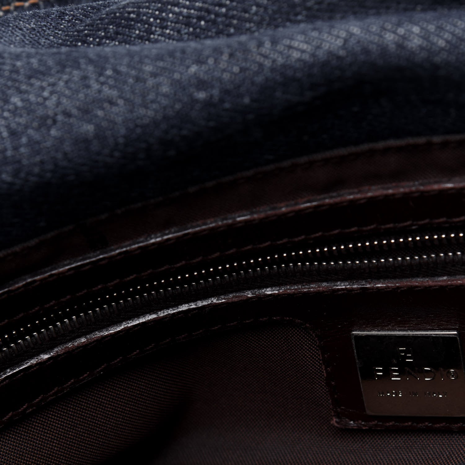 Fendi Denim Mama Baguette Blue 6 of 19