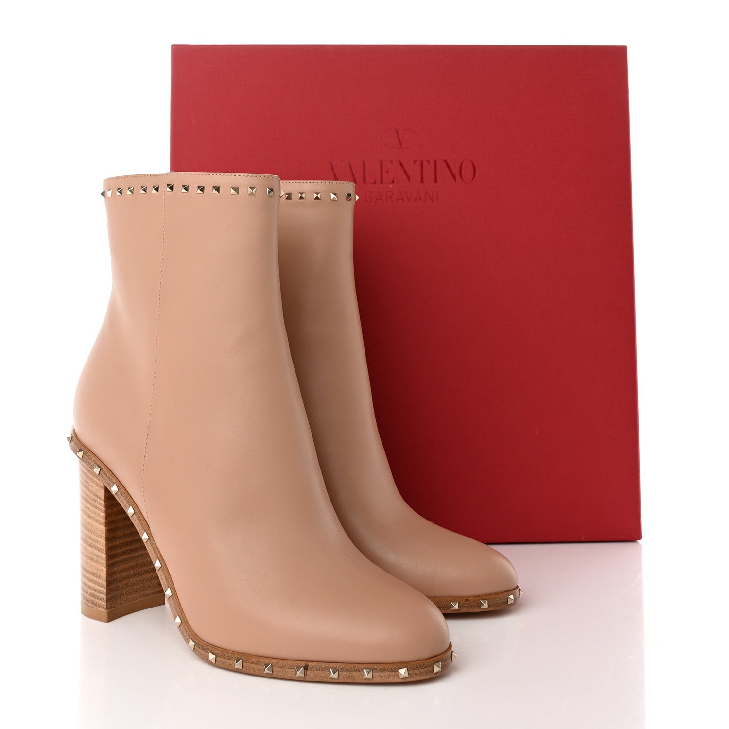 Valentino Garavani Nappa Soul Rockstud 90mm Ankle Boots 38 Skin Sorbet 13 of 13