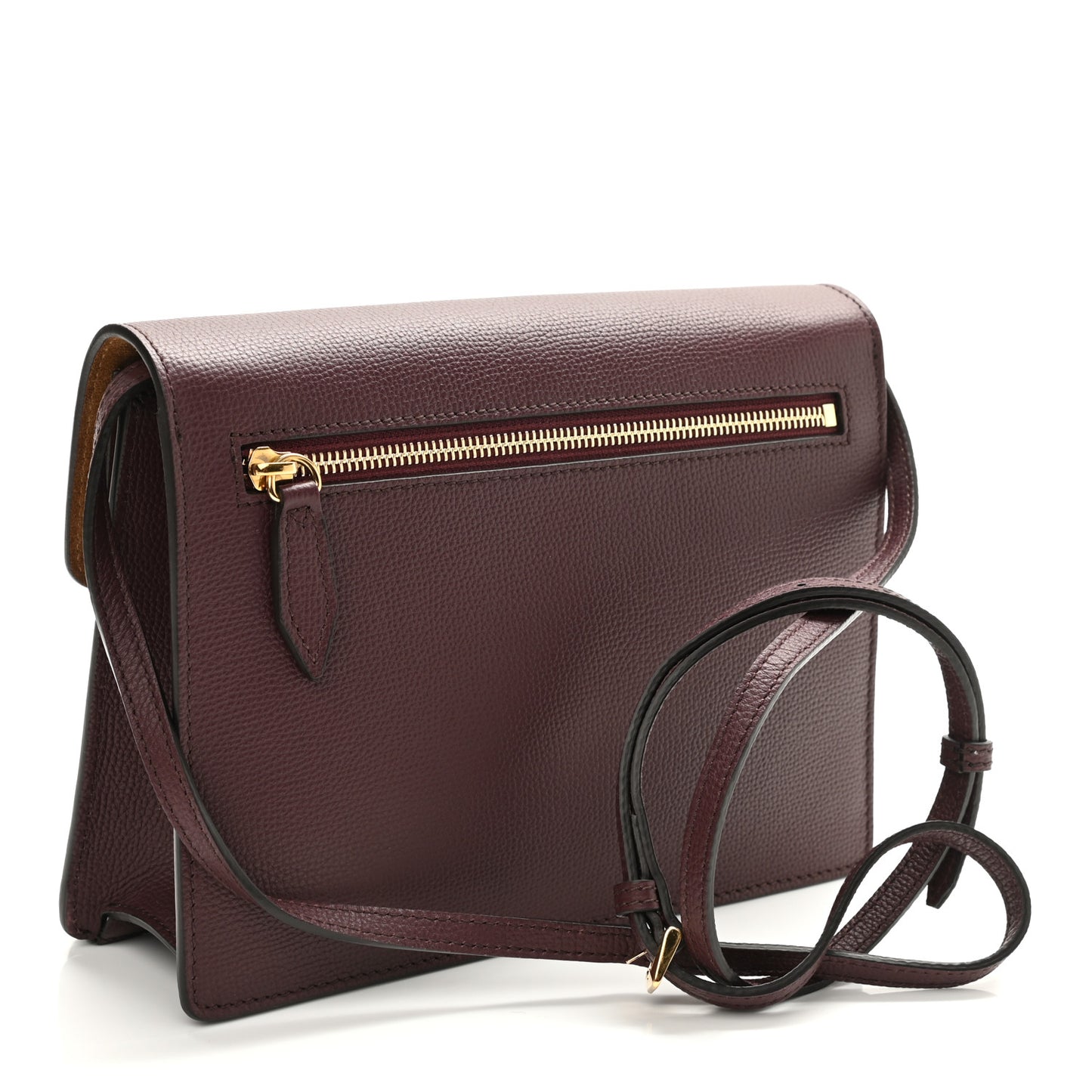 Derby Calfskin House Check Small Macken Crossbody Bag Mahogany Red