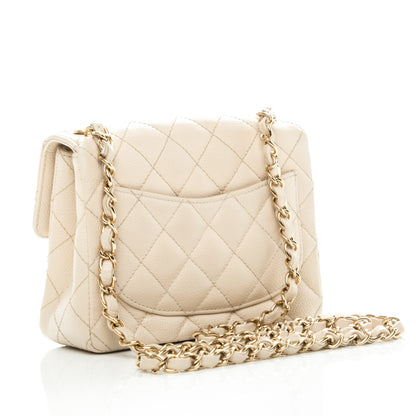 Chanel Caviar Quilted Mini Square Flap Light Beige 3 of 7