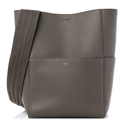 Celine Soft Grained Calfskin Sangle Bucket Bag Taupe 1 of 16