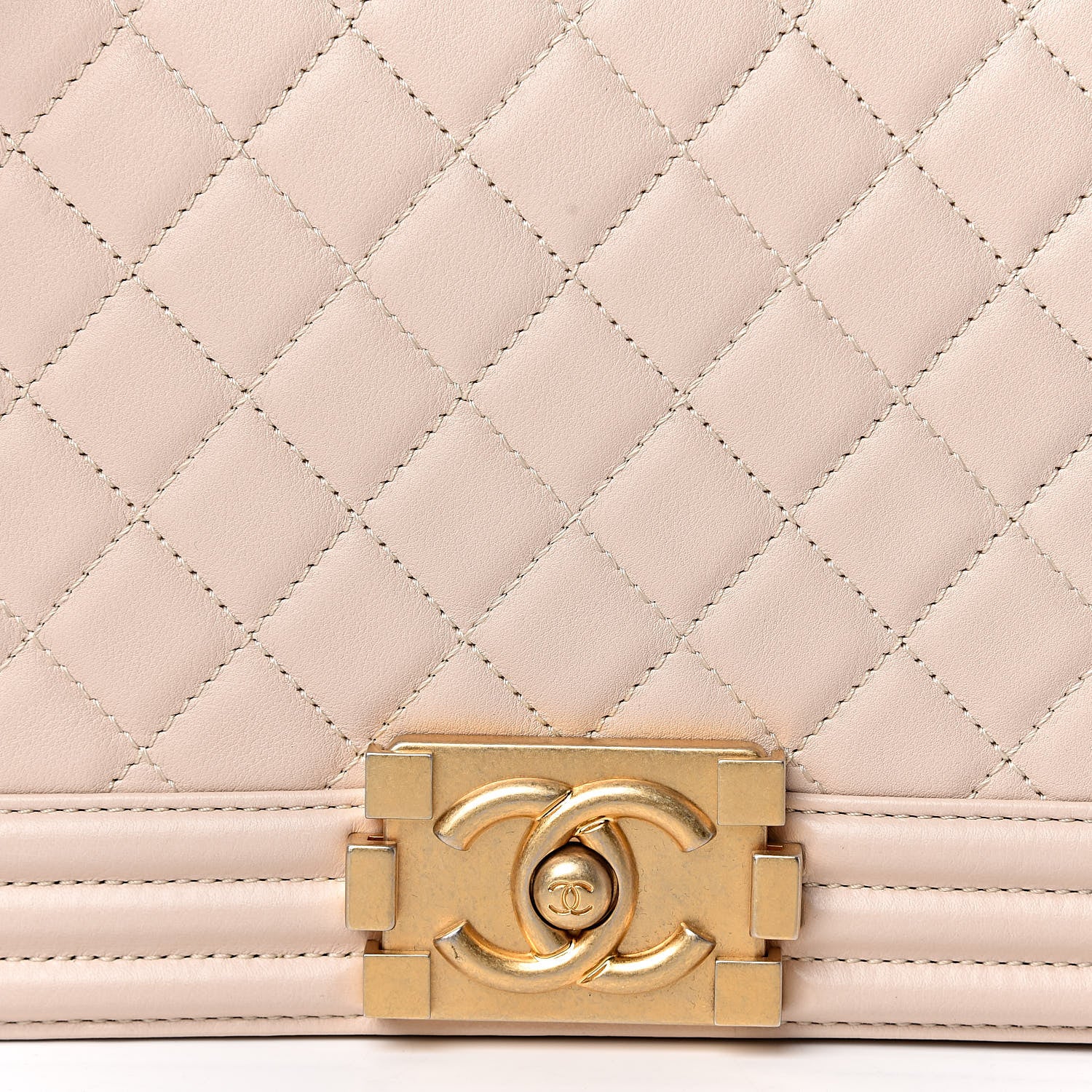 Chanel Calfskin Quilted New Medium Boy Flap Beige Clair 8 of 10