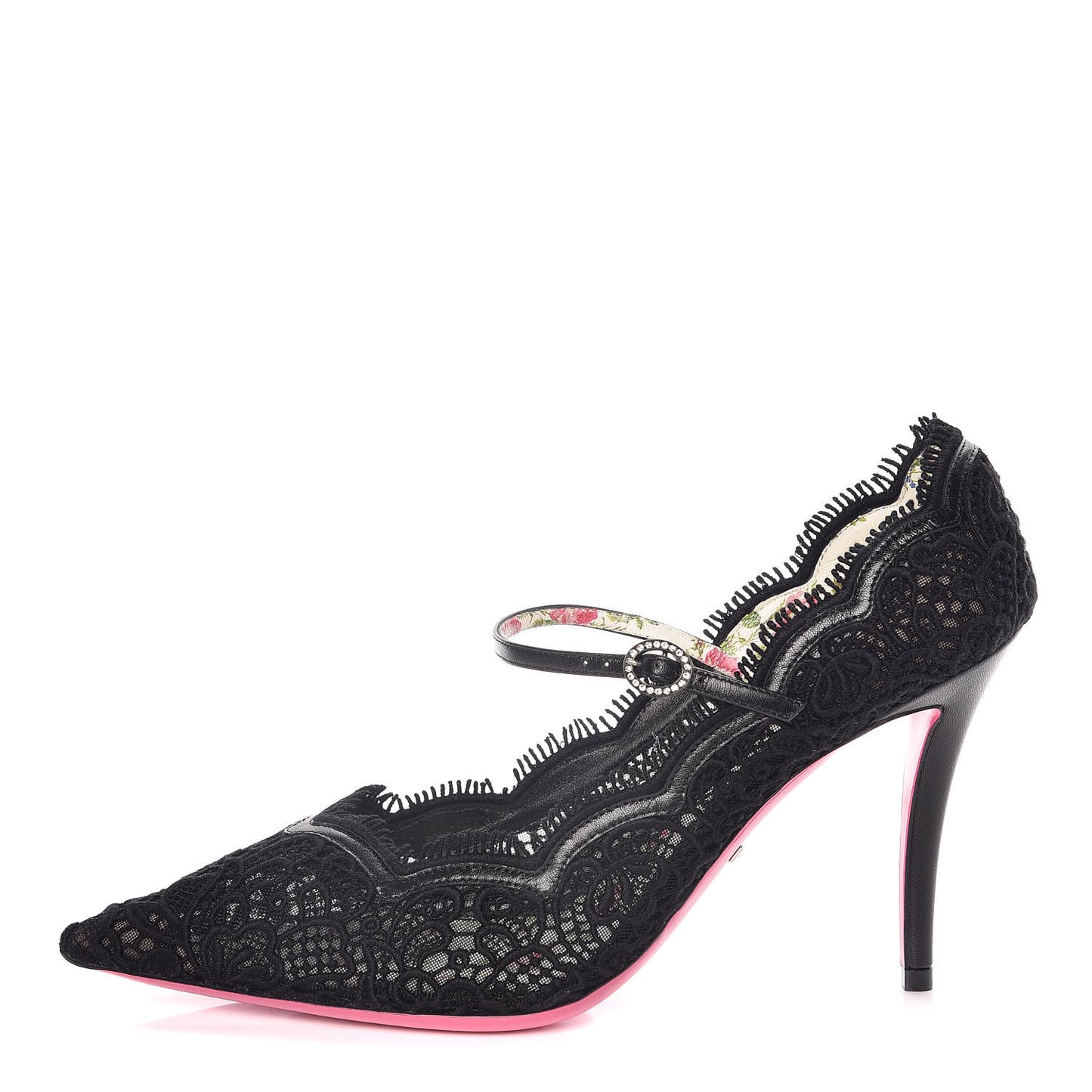 Lace Pizzo Venice Pumps 39.5 Black