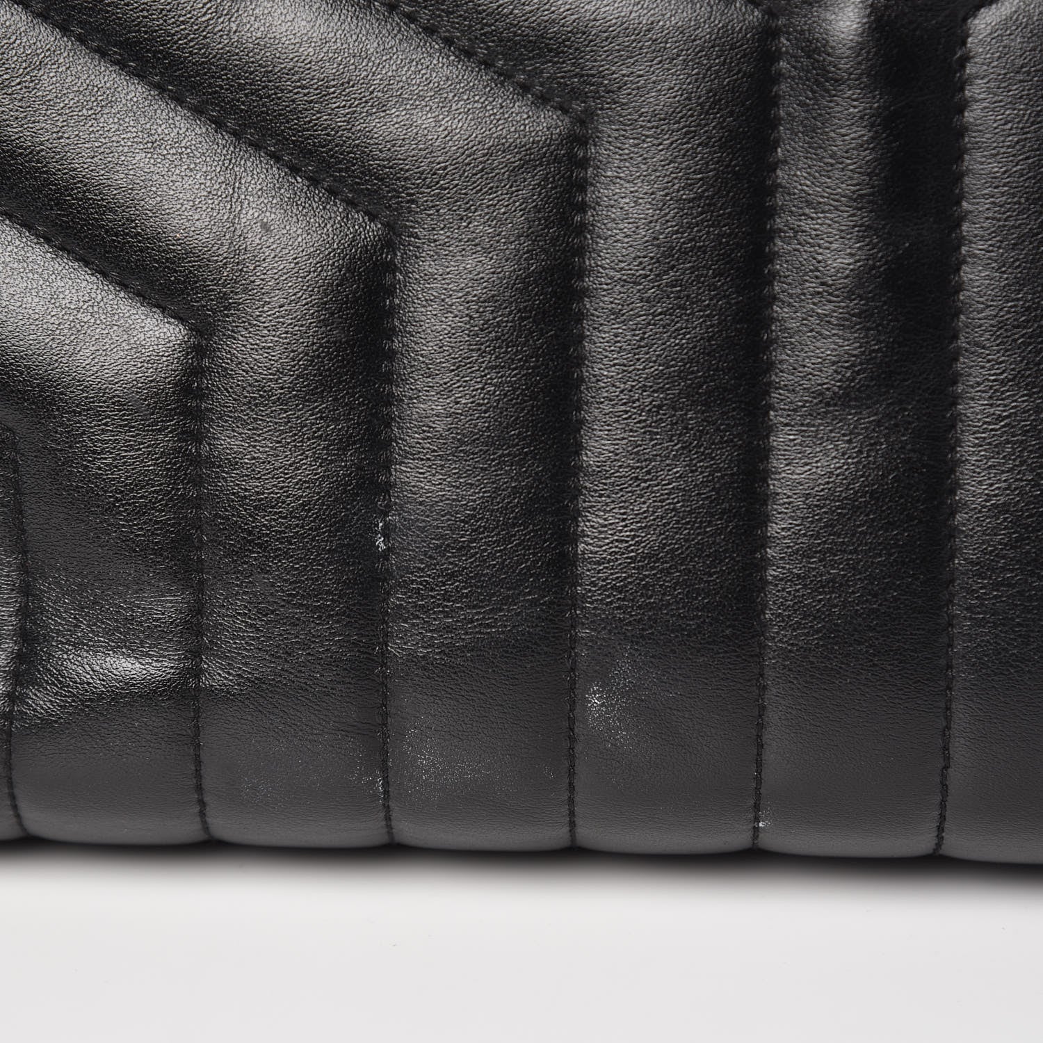 Saint Laurent Calfskin Y Quilted Monogram Large Loulou Shopper Black 12 of 14