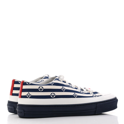 Louis Vuitton Canvas Escale Stellar Sneakers 37.5 Blue 4 of 8