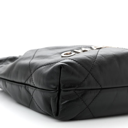 Chanel Shiny Calfskin Quilted Mini Chanel 22 Black 9 of 10