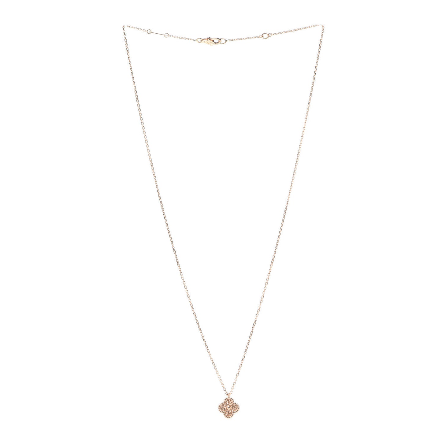 18K Rose Gold Sweet Alhambra Pendant Necklace