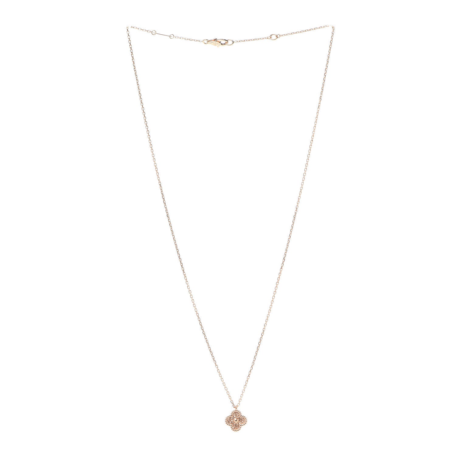 Van Cleef & Arpels 18K Rose Gold Sweet Alhambra Pendant Necklace 3 of 8