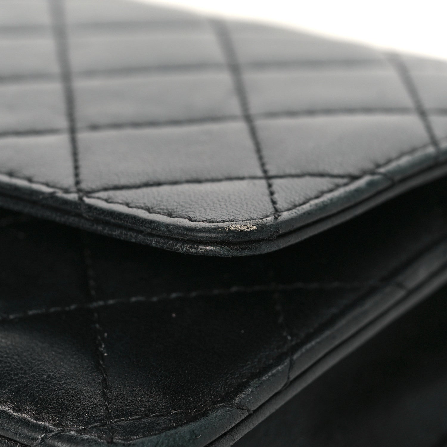 Chanel Lambskin Quilted Wallet On Chain WOC Black 12 of 20