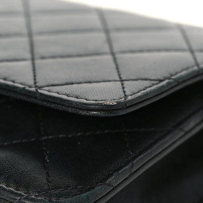 Chanel Lambskin Quilted Wallet On Chain WOC Black 12 of 20
