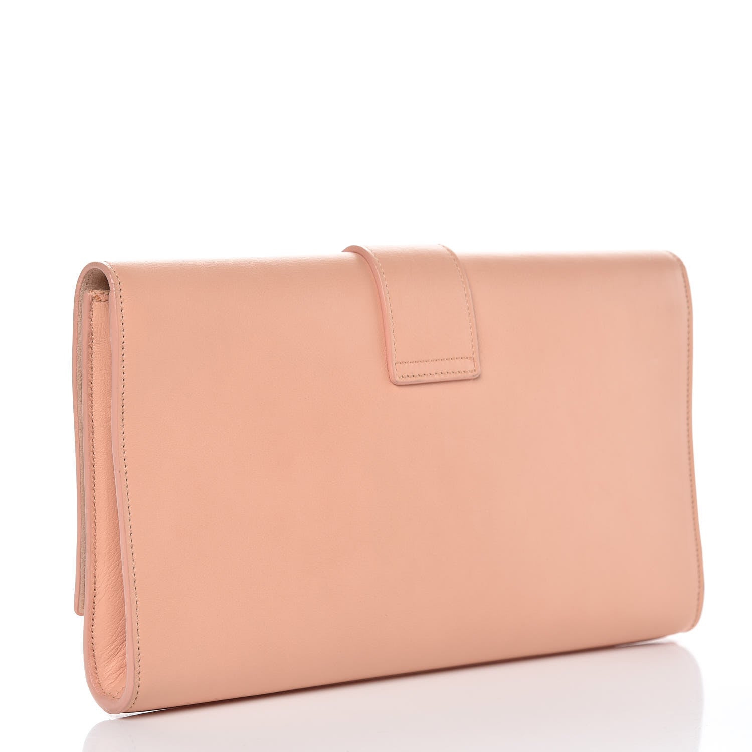Saint Laurent Calfskin Classic Y Ligne Clutch Blush 3 of 12
