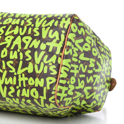 Louis Vuitton Monogram Graffiti Speedy 30 Green 8 of 11