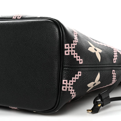 Louis Vuitton Empreinte Monogram Giant Broderies Neverfull MM Black 9 of 10
