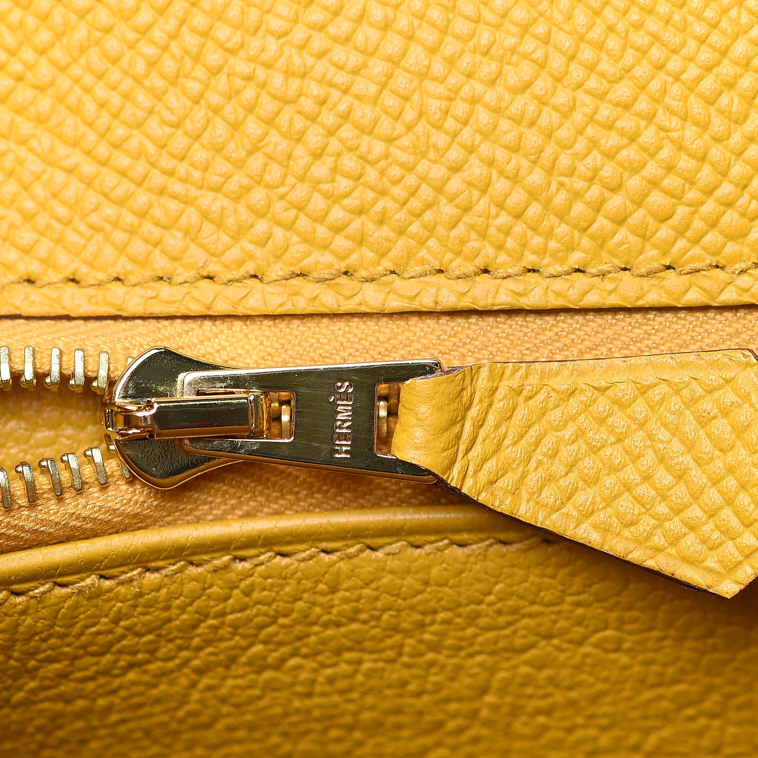 Hermes Epsom Horseshoe Kelly Sellier 25 Jaune Ambre Etoupe 20 of 34