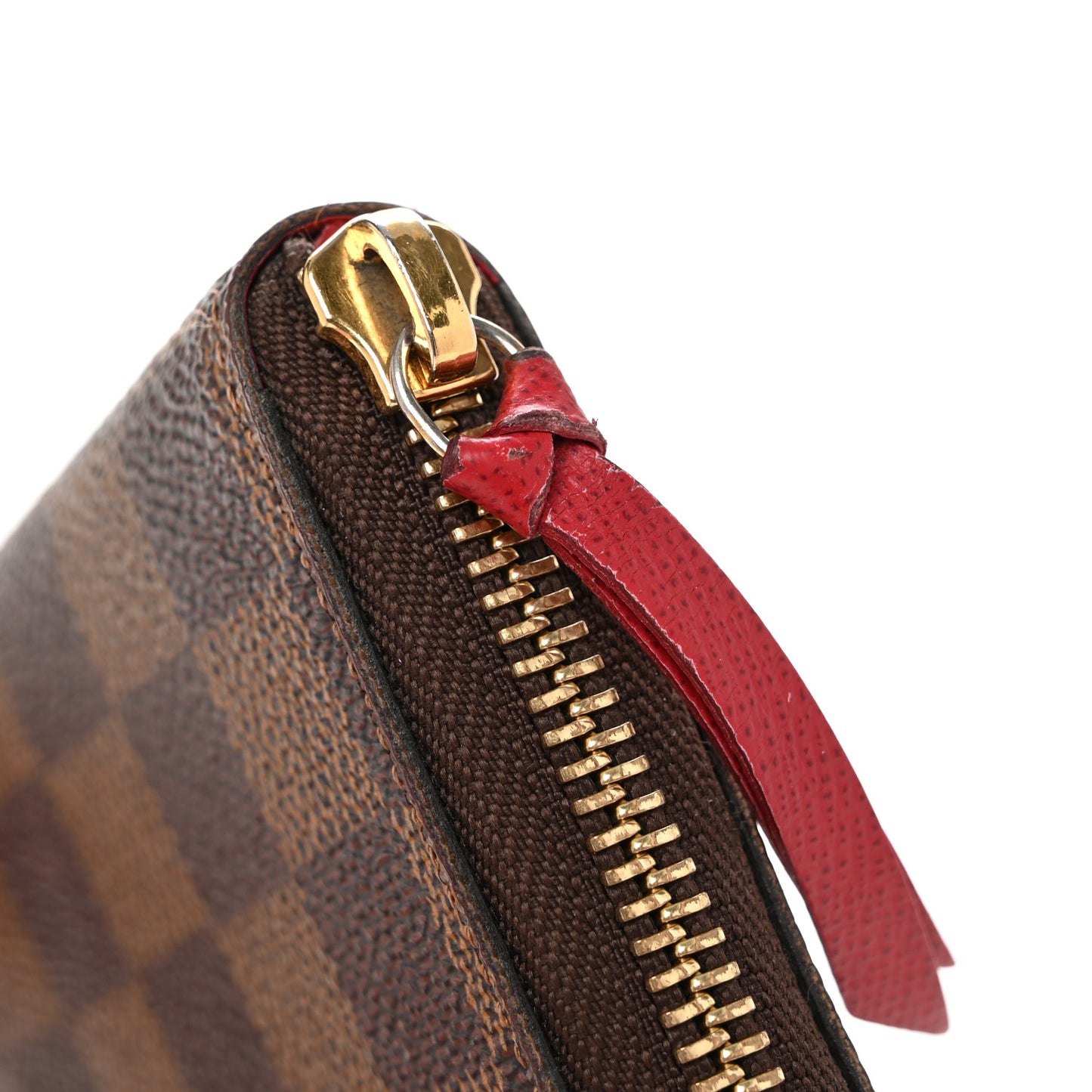 Damier Ebene Clemence Wallet Cherry