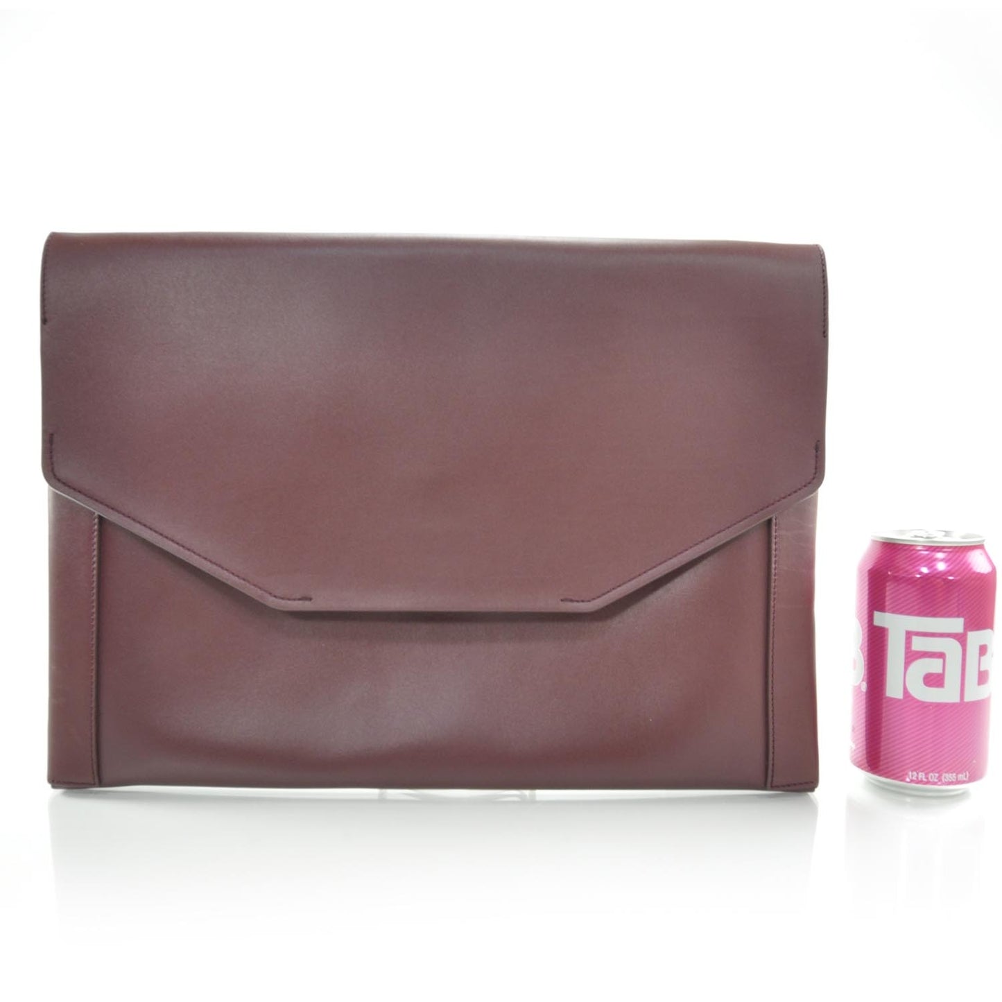 Nappa Leather Miss Sartorial Envelope Clutch Bordeaux