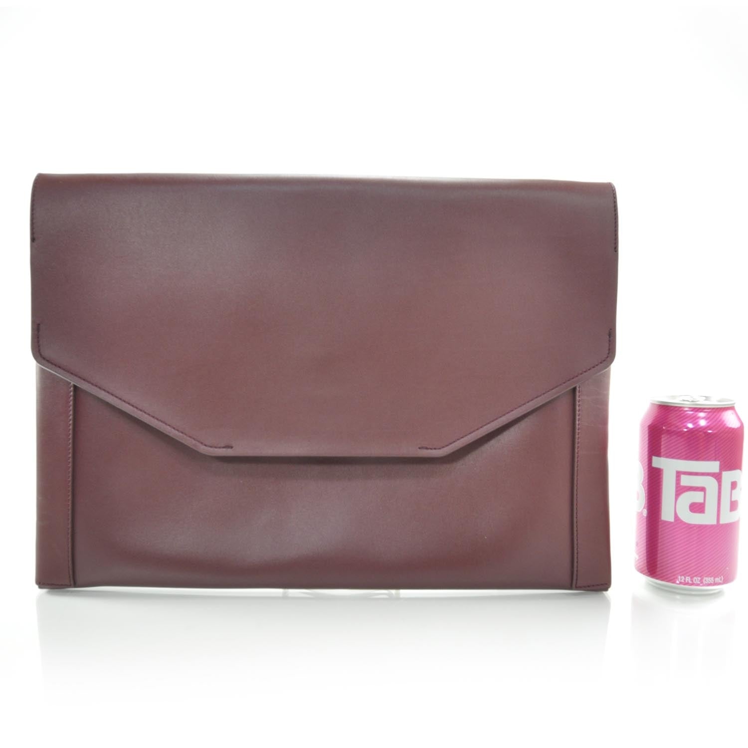 Lanvin Nappa Leather Miss Sartorial Envelope Clutch Bordeaux 2 of 9