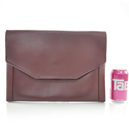 Lanvin Nappa Leather Miss Sartorial Envelope Clutch Bordeaux 2 of 9