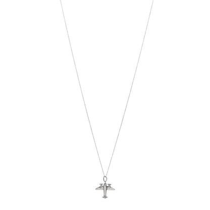 Tiffany Sterling Silver Airplane Pendant Necklace 1 of 6