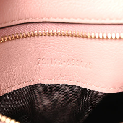 Gucci Roxy Calfskin Web Medium Blondie Top Handle Shoulder Flap Bag Powder Pink 7 of 10