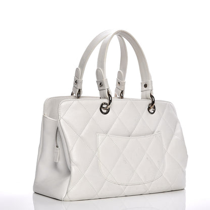 Chanel Soft Caviar Quilted CC Timeless Tote White 3 of 15