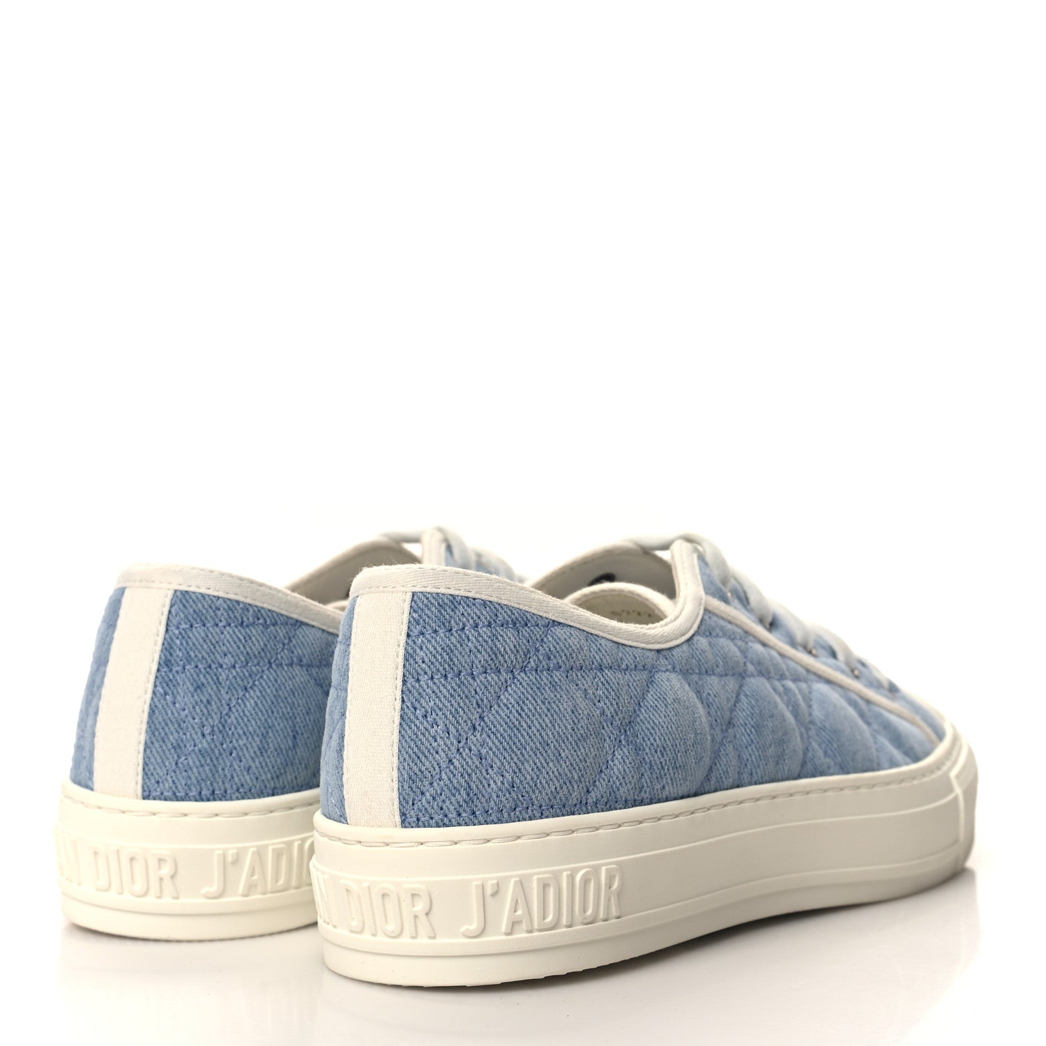 Christian Dior Denim Cannage Walk'N'Dior Low Top Sneakers 39.5 Dynamic Blue 4 of 10