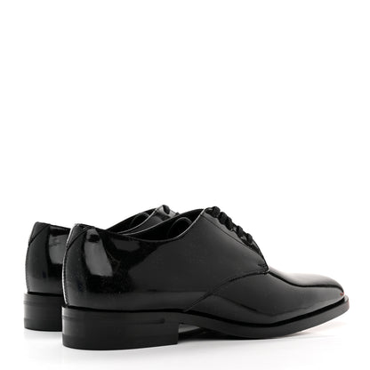 Saint Laurent Patent Calfskin Mens Derby Lace Up Shoes 36.5 Black 4 of 8