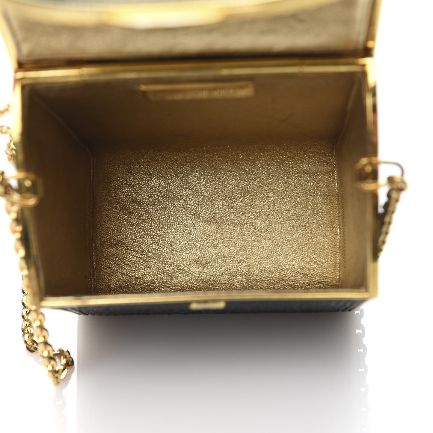 Swarovski Crystal Minaudiere Clutch Black Gold
