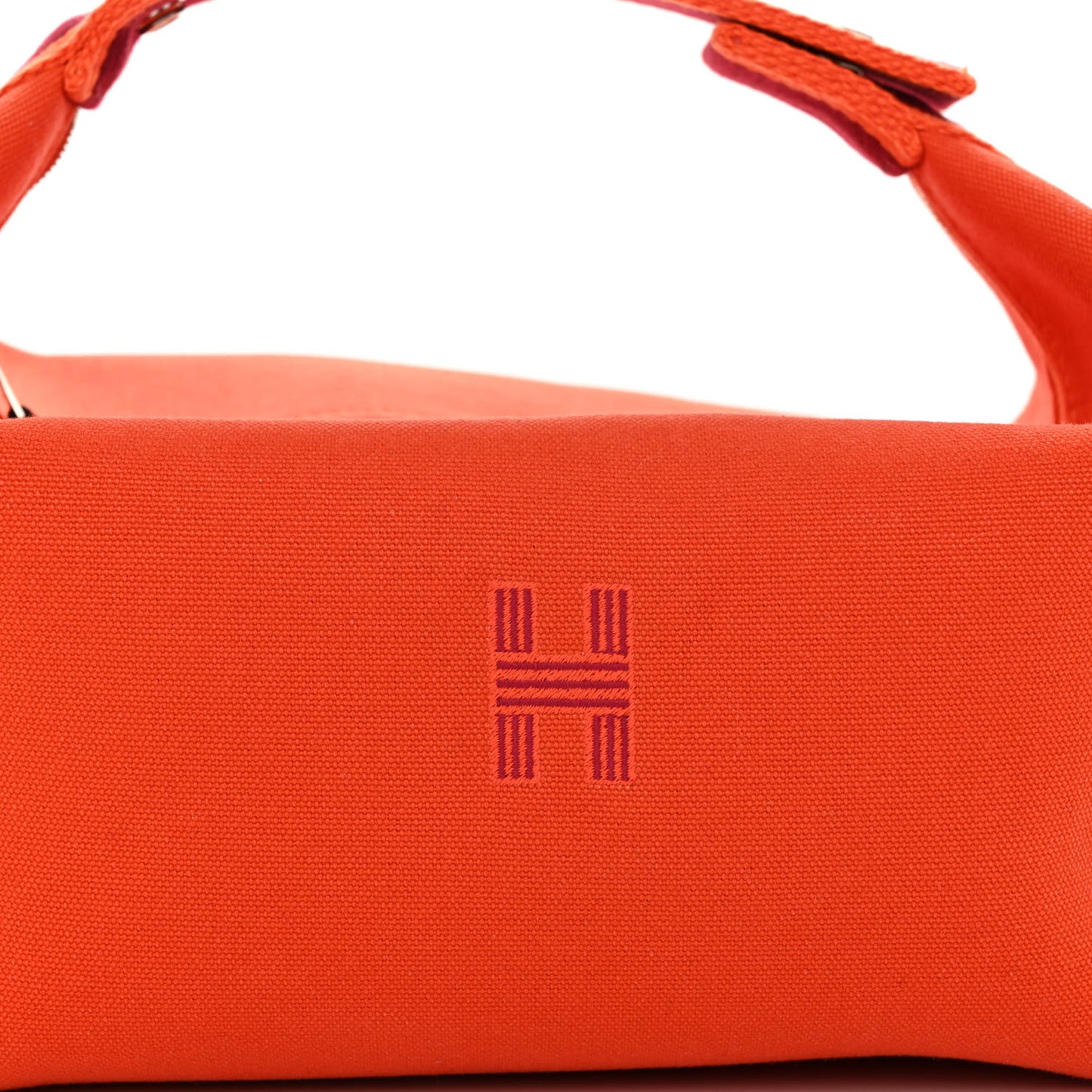 Canvas Large Bride-A-Brac Pouch Orange Feu Burgundy