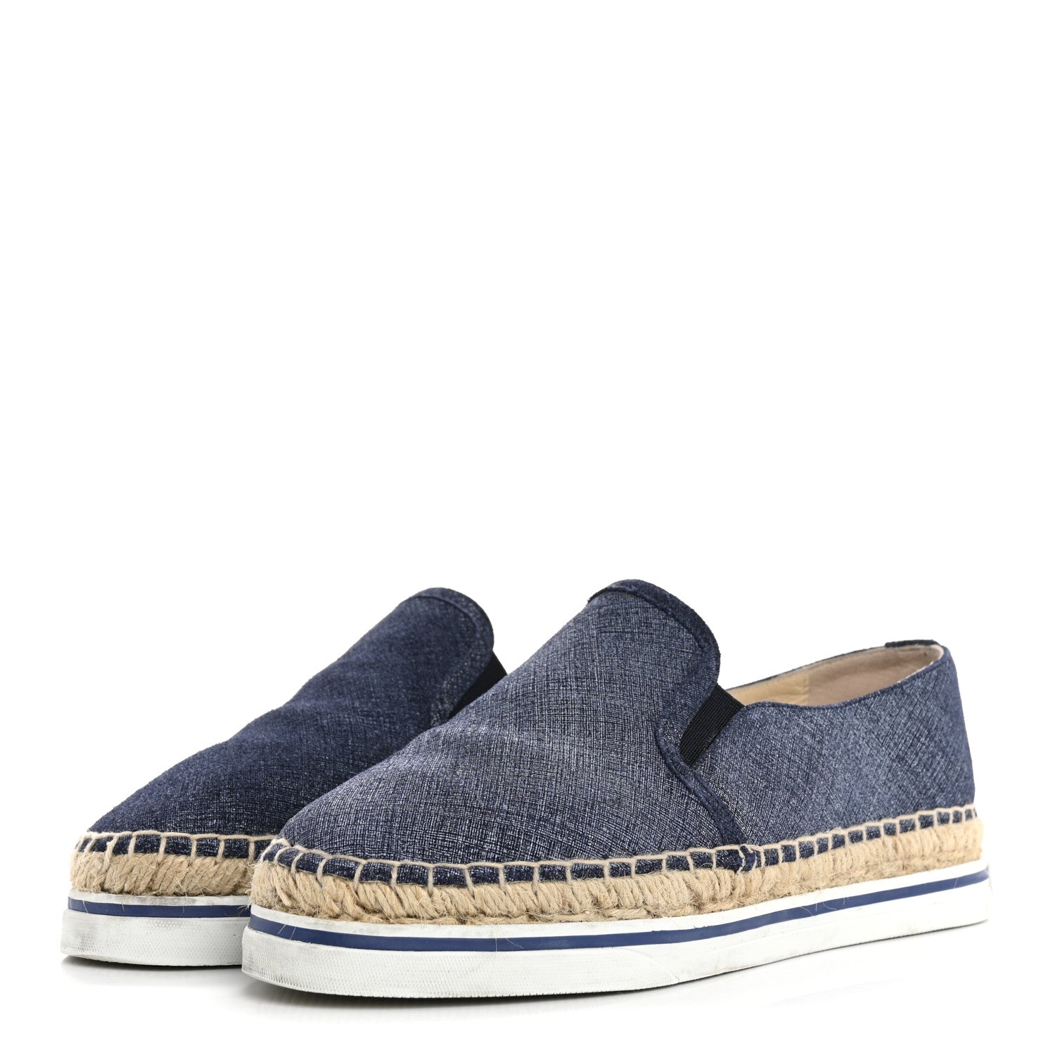Jimmy Choo Denim Dawn Espadrilles 36 Light Indigo 4 of 9